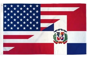 USA/Dominican Republic Combination Flag 3x5ft Poly