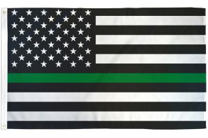 Thin Green Line USA Flag 3x5ft Poly