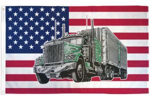 USA Truck Flag 3x5ft Poly