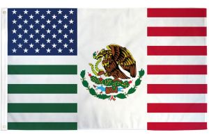 USA/Mexico Friendship Flag 3x5ft Poly