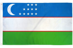 Uzbekistan Flag 2x3ft Poly