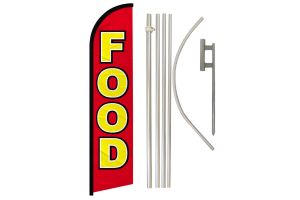 Food Windless Banner Flag & Pole Kit