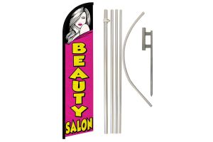 Beauty Salon Windless Banner Flag & Pole Kit