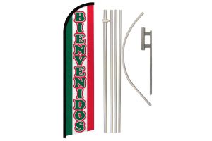 Bienvenidos Windless Banner Flag & Pole Kit