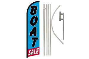 Boat Sale Windless Banner Flag & Pole Kit