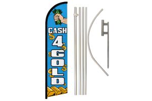 Cash 4 Gold Windless Banner Flag & Pole Kit