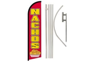 Nachos Windless Banner Flag & Pole Kit