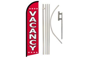 Vacancy Windless Banner Flag & Pole Kit
