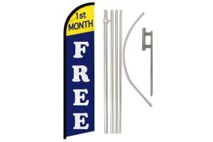 1st Month Free Windless Banner Flag & Pole Kit