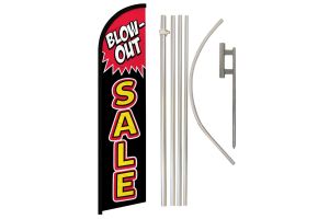 Blow Out Sale Windless Banner Flag & Pole Kit