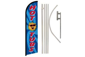 Hot Tubs Windless Banner Flag & Pole Kit