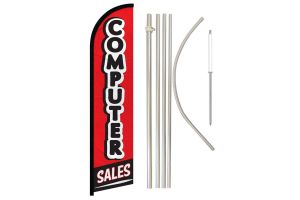 Computer Sale Windless Banner Flag & Pole Kit