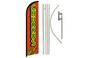 Churros Windless Banner Flag & Pole Kit
