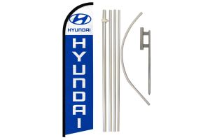 Hyundai Windless Banner Flag & Pole Kit