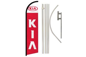 Kia Windless Banner Flag & Pole Kit