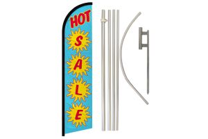 Hot Sale Windless Banner Flag & Pole Kit