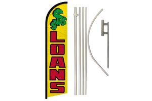 Loans Windless Banner Flag & Pole Kit