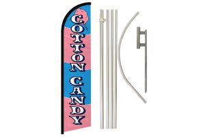 Cotton Candy Windless Banner Flag & Pole Kit