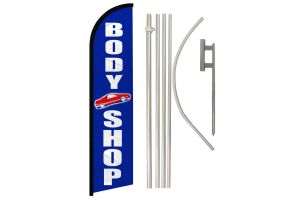 Body Shop Windless Banner Flag & Pole Kit