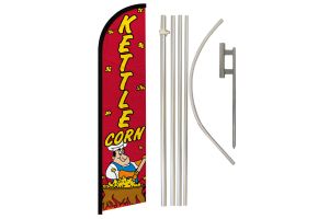 Kettle Corn Windless Banner Flag & Pole Kit
