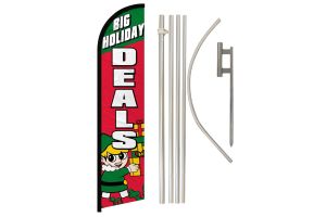 Big Holiday Deals Windless Banner Flag & Pole Kit