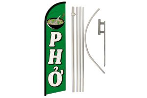 Pho Windless Banner Flag & Pole Kit