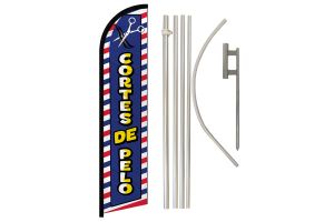 Cortes De Pelo Windless Banner Flag & Pole Kit