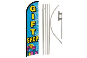 Gift Shop Windless Banner Flag & Pole Kit