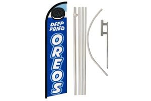 Deep Fried Oreos Windless Banner Flag & Pole Kit