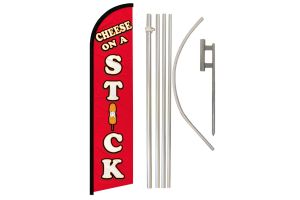Cheese on a Stick Windless Banner Flag & Pole Kit