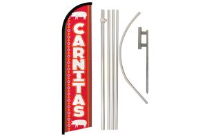 Carnitas Windless Banner Flag & Pole Kit