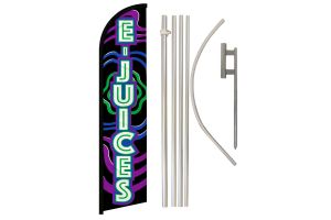 E-Juices Windless Banner Flag & Pole Kit