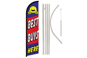 Best Buys Here Windless Banner Flag & Pole Kit