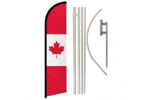 Canada Windless Banner Flag & Pole Kit