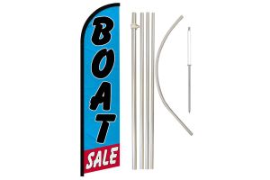 Boat Sale Windless Banner Flag & Pole Kit