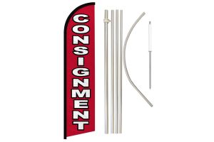 Consignment Windless Banner Flag & Pole Kit