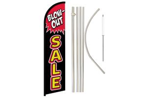 Blow Out Sale Windless Banner Flag & Pole Kit