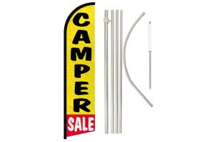 Camper Sale Windless Banner Flag & Pole Kit