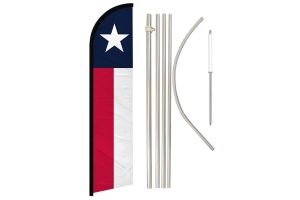 Texas Windless Banner Flag & Pole Kit