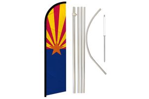 Arizona Windless Banner Flag & Pole Kit