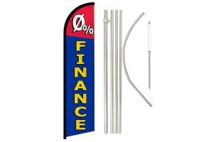 0 Percent Finance Windless Banner Flag & Pole Kit