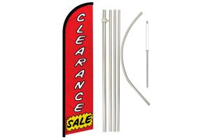 Clearance Sale Windless Banner Flag & Pole Kit