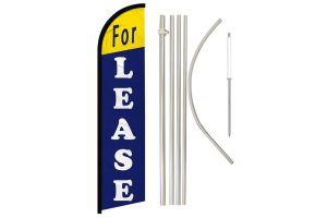 For Lease Windless Banner Flag & Pole Kit