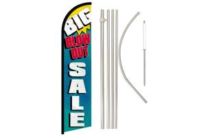 Big Blow-Out Sale Windless Banner Flag & Pole Kit