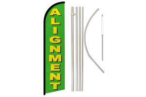 Alignment (Green) Windless Banner Flag & Pole Kit