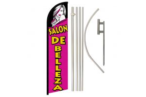 Salon De Belleza Windless Banner Flag & Pole Kit