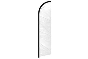 White Solid Color Windless Banner Flag