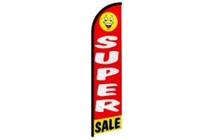 Super Sale (Happy Face) Windless Banner Flag