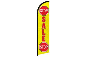 Stop Sale Stop (Red & Yellow) Windless Banner Flag