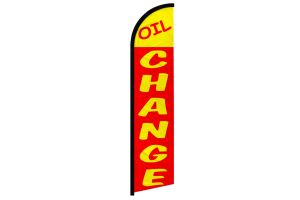 Oil Change (Red & Yellow) Windless Banner Flag